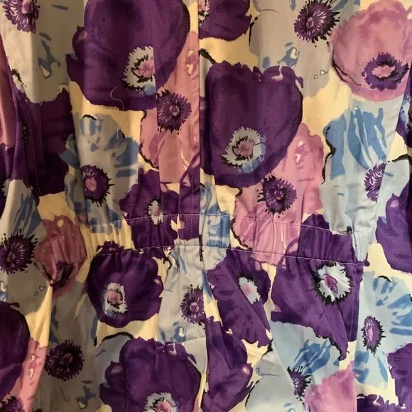 Joan Rivers Purple Floral Jacket Size 16 - Picture 8 of 10